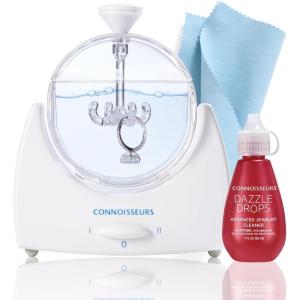 imageConnoisseurs LaSonic Diamond Dazzler  Includes Sonic Ring Cleaner Dazzle Drops Advanced Jewelry Cleaner Concentrate and Cleaning Cloth